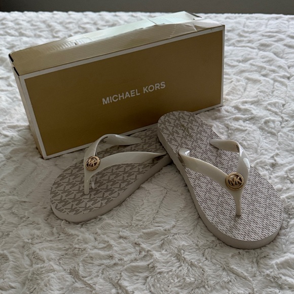 Michael Kors Shoes - Michael Kors Vanilla Logo Sandals